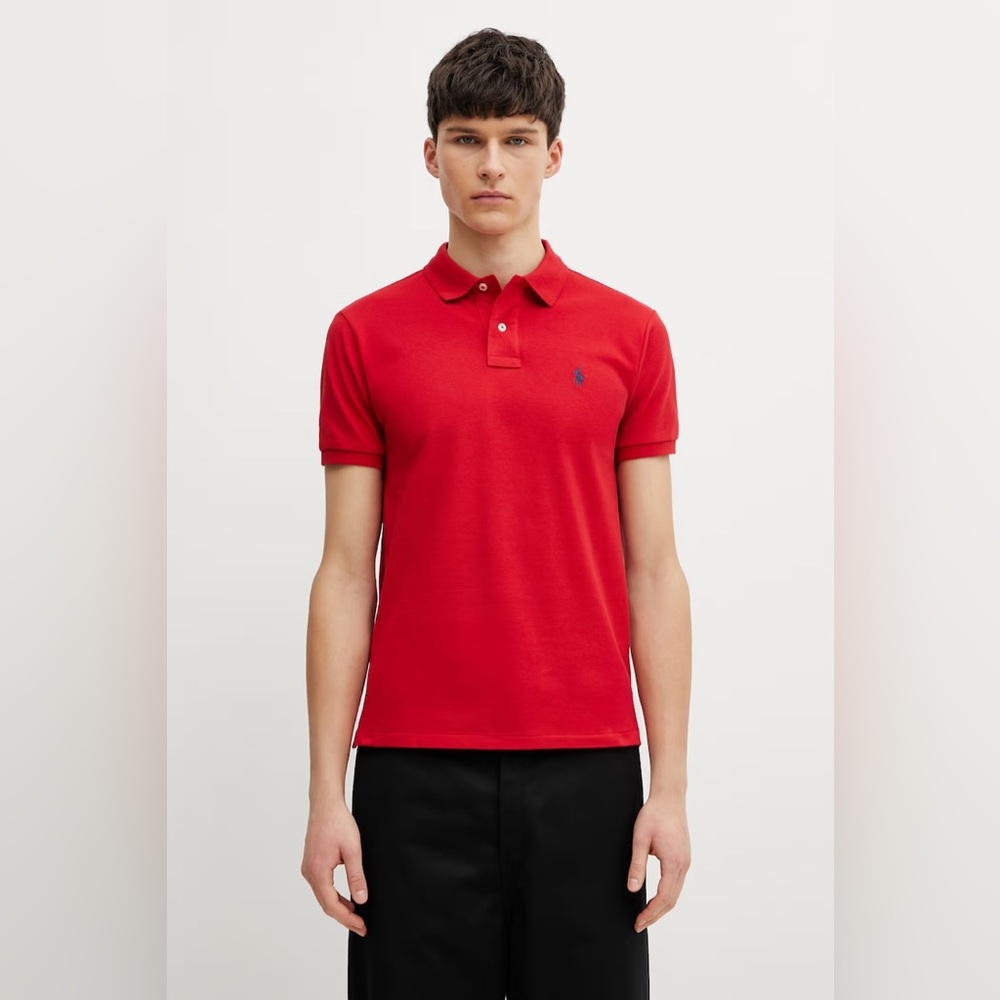 Ralph Lauren The Iconic Classic Fit Mesh Polo in Red Size XXL.